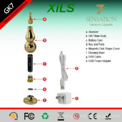 Newest design e cigarette plated 18K real gold & silver